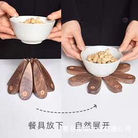 跨境一棵树杯垫家居桌面碗碟餐具隔热垫实木下午茶点水杯垫砂锅垫