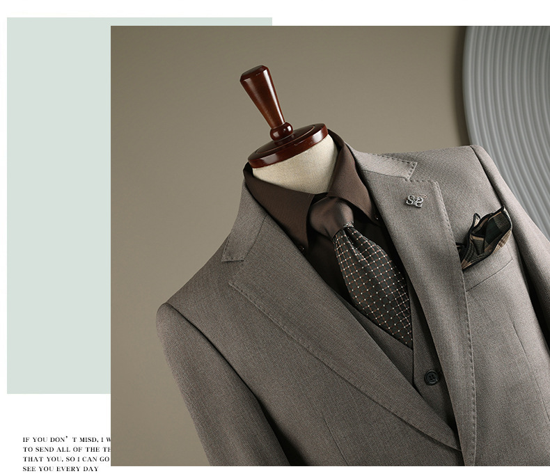 Herren Anzug Gestreift Elegant Business Schlanke Passform_voghion.com