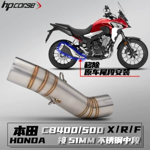 Honda CB400/500 X/R/F motosiklet modifikasiya olunmuş 51mm paslanmayan polad orta hissə