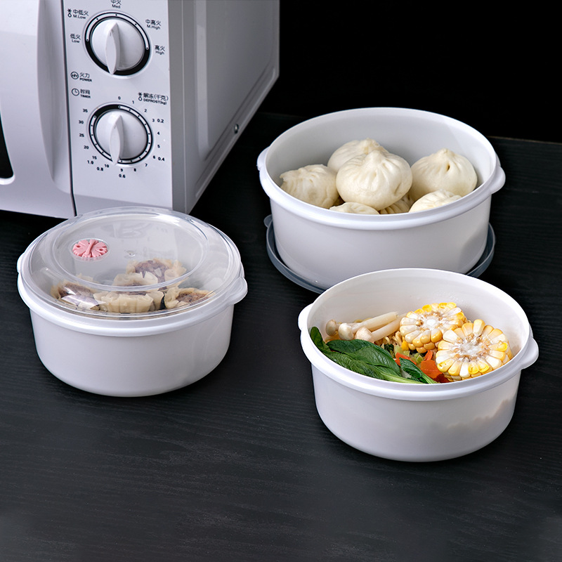 微波炉加热专用器皿保鲜碗水果食品级热菜热饭塑料带盖容器专用盒