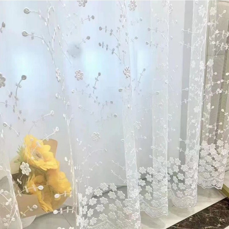 Pastoral-style embroidered yarn exquisite small floral milk silk flower clusters texture bar dripping princess style