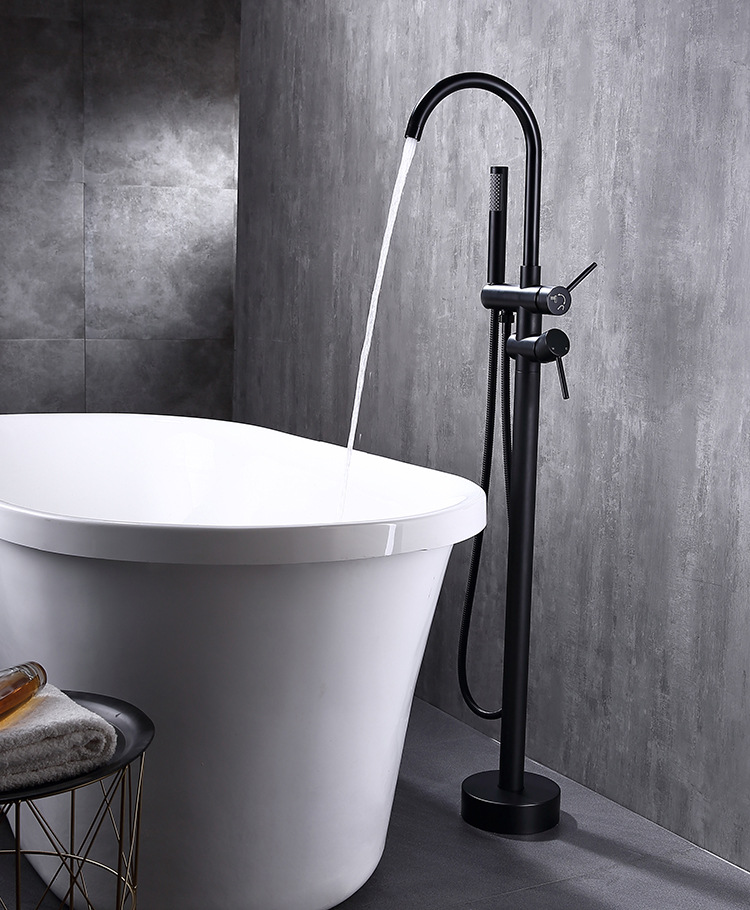 Factory direct sales of floor-standing faucets, bathroom floor-standing concealed installation, pre-embedded cold and hot exposed bathtub faucets undefined