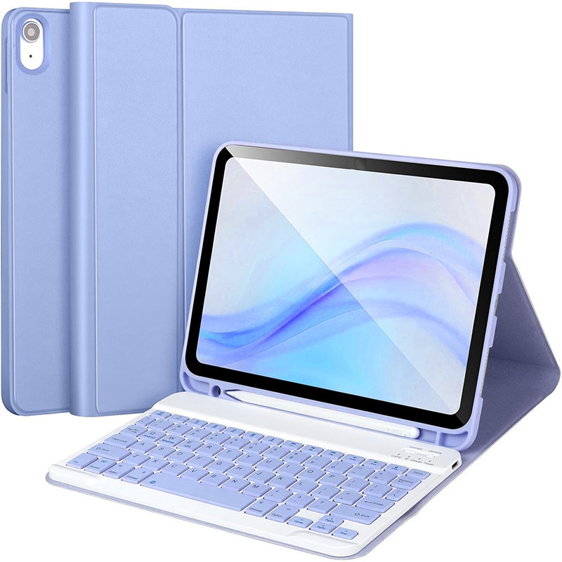 iPad10世代タブレット保護ケースに最適 10.9inch 取り外し可能な Bluetooth キーボード磁気ペンスロットレザーケース第 11 世代|undefined