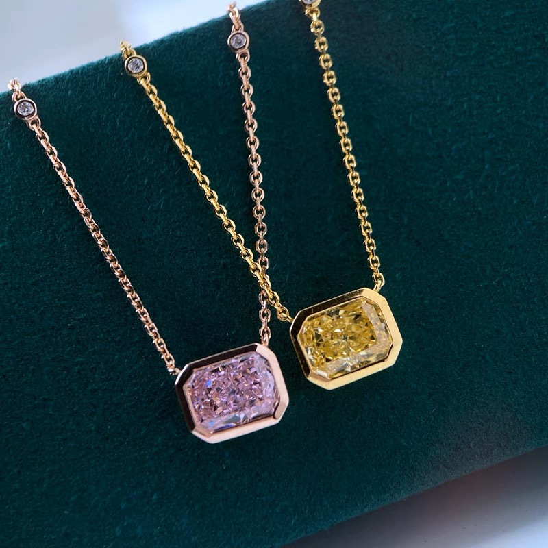 Fashion Geometric Copper Inlay Zircon Pendant Necklace 1 Piece