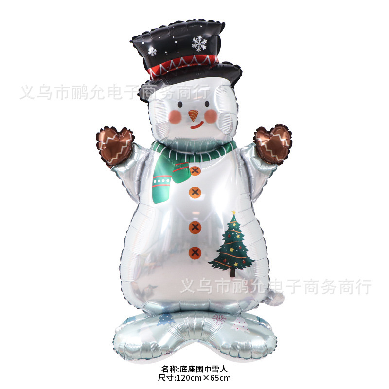 跨境外贸圣诞节装饰铝箔球圣诞节庆典布置球圣诞老人雪人麋鹿气球|undefined