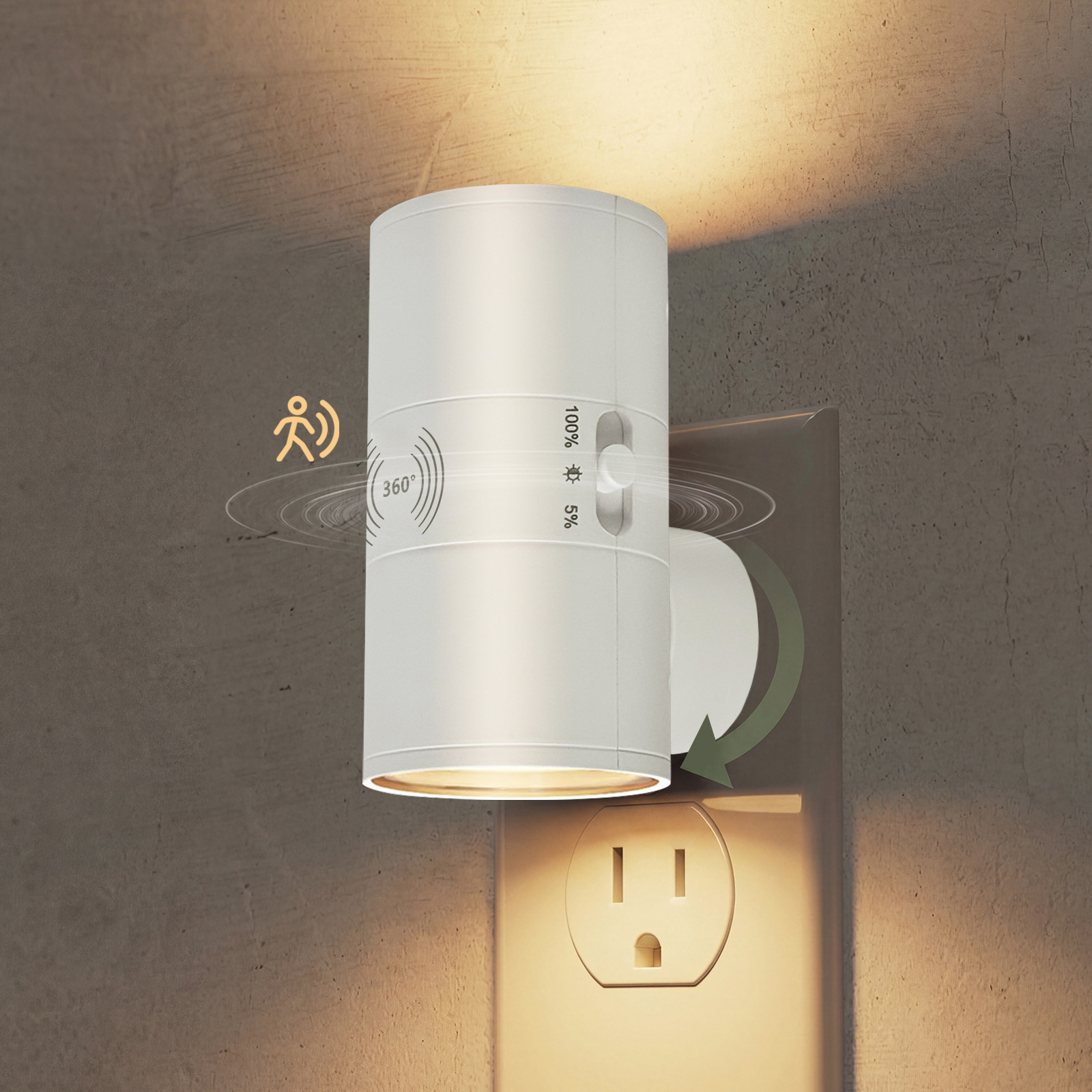 Amazon LED lámpara de pared enchufable luz nocturna detección de movimiento inducción de luz caliente 3000K iluminación de dormitorio luz de atmósfera image 19
