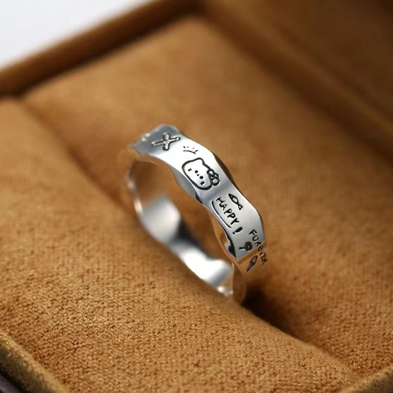  Anillo de liquidación de agosto - Diseño de nicho minimalista con graffiti y borde ondulado, elegante y exquisito, perro Pachia image 16