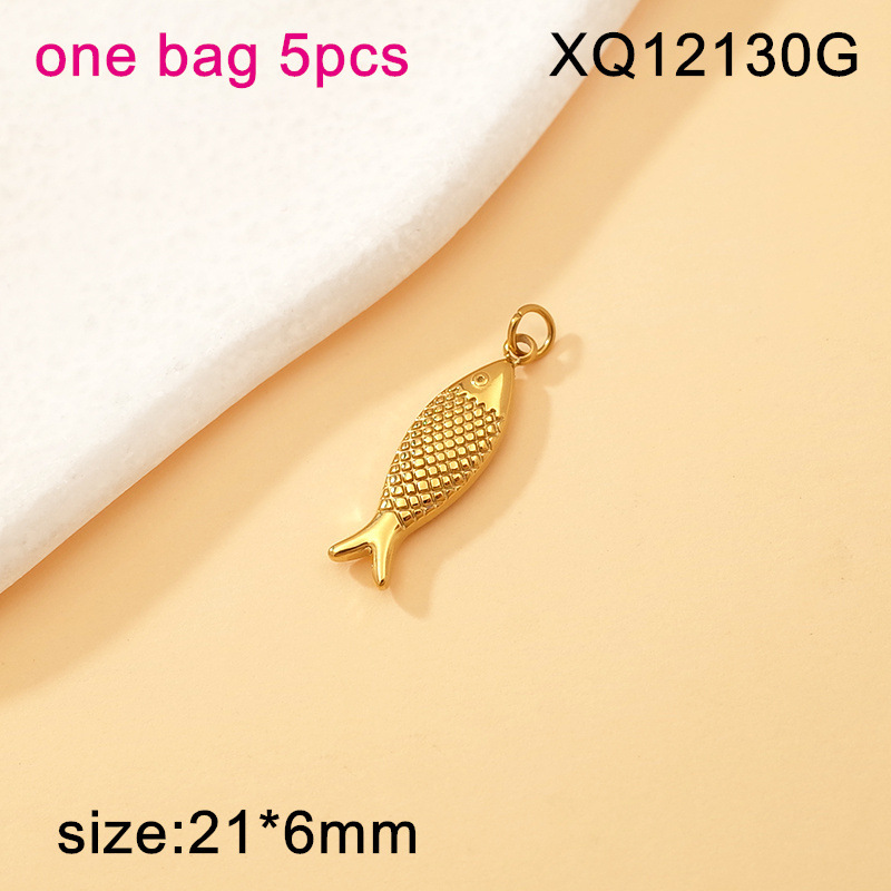 Accesorios de joyería de acero de titanio Serie de vida marina Concha Concha Estrella de mar Tortuga Collar de bricolaje Accesorios de pulsera colgante