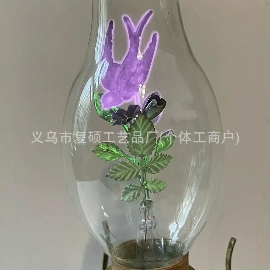 Vintage Working Converted Oil Lamp Ретро Рабочая модифицированная масляная лампа