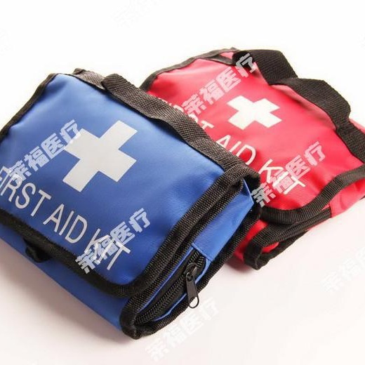 出口厂家大号三折包 红蓝急救空包 家用安全急救包  救急三折包