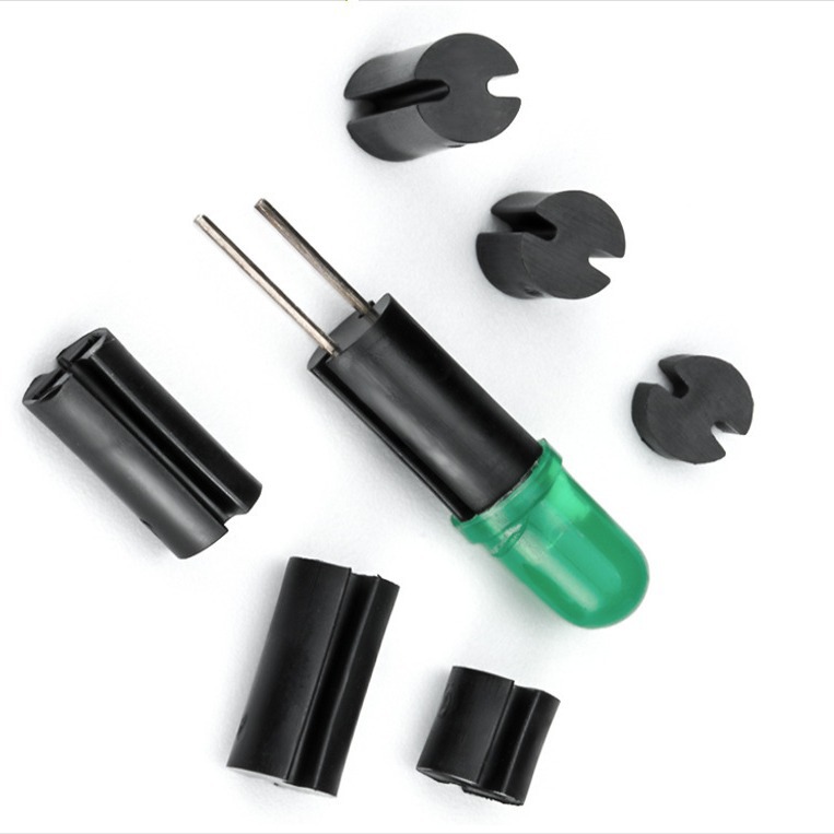 LED黑色尼龙灯柱 双槽绝缘间隔柱灯座 塑料支撑柱