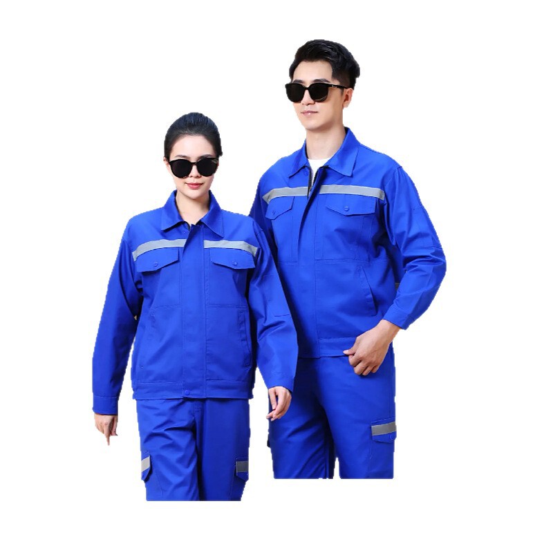 春秋反光条长袖工作服套装男工人车间建筑工装中铁劳保服上衣定制|undefined