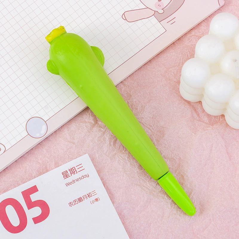 Cartoon Rollerball Pen, 0.5 mm, Squishy Slime Topper, Cute Animal Designs (Random Color)