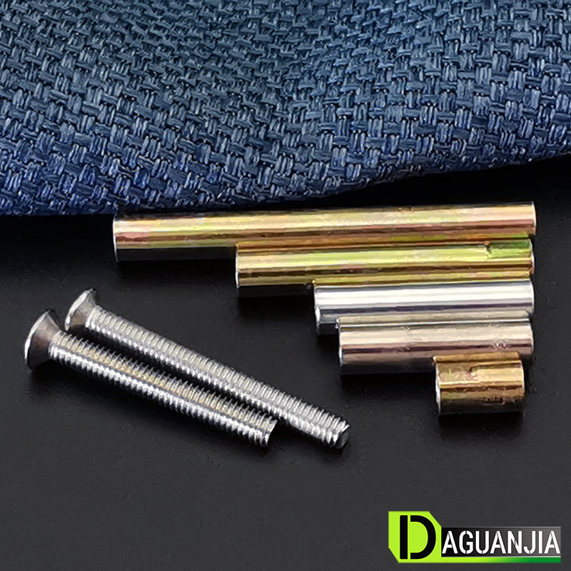 Complete range of fingerprint lock accessories for double-ended stud socket with internal threads, compatible with M4 and M5 flat-head double-ended fully threaded locks.