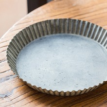 铁艺收纳铁盘花盆托盘果盘杂物盘花园收纳工具盘复古装饰摆件