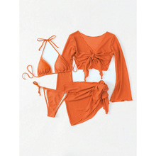Y 48928 Long Sleeve Split Swimsuits �����ɹ����Ӿ�¿羳
