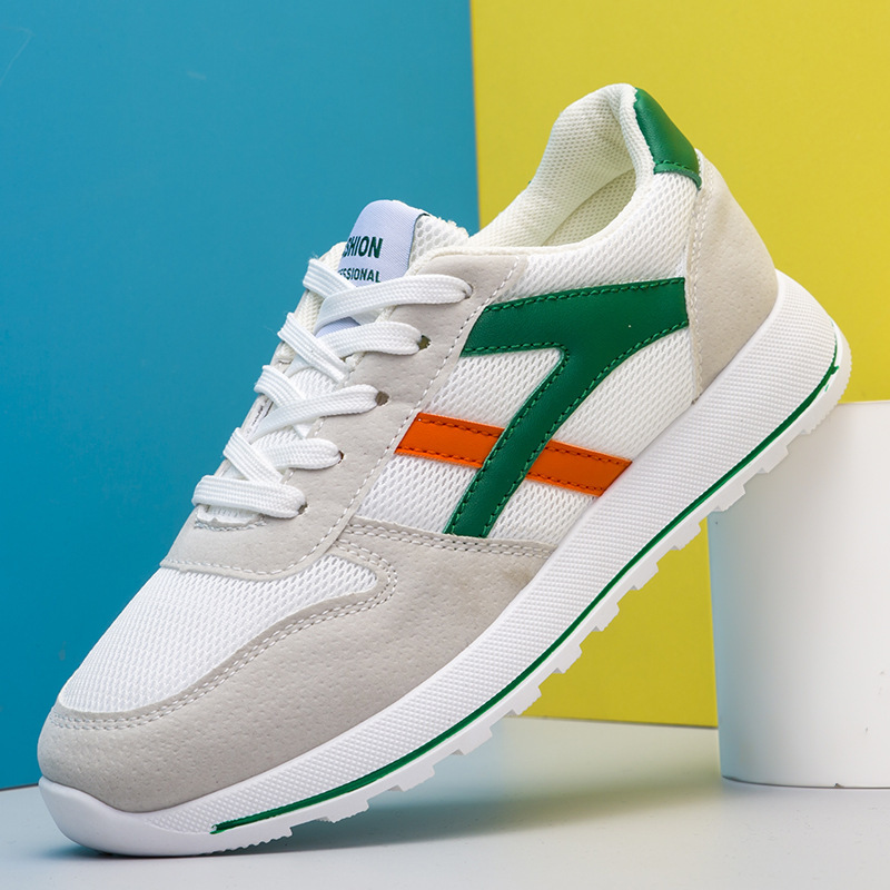 Breathable white sneakers
