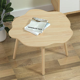 Solid Wood Small Coffee Table ins Style Small Table Bedroom Floor Coffee Table Round Table Dining Table Home Floating Window Table Home
