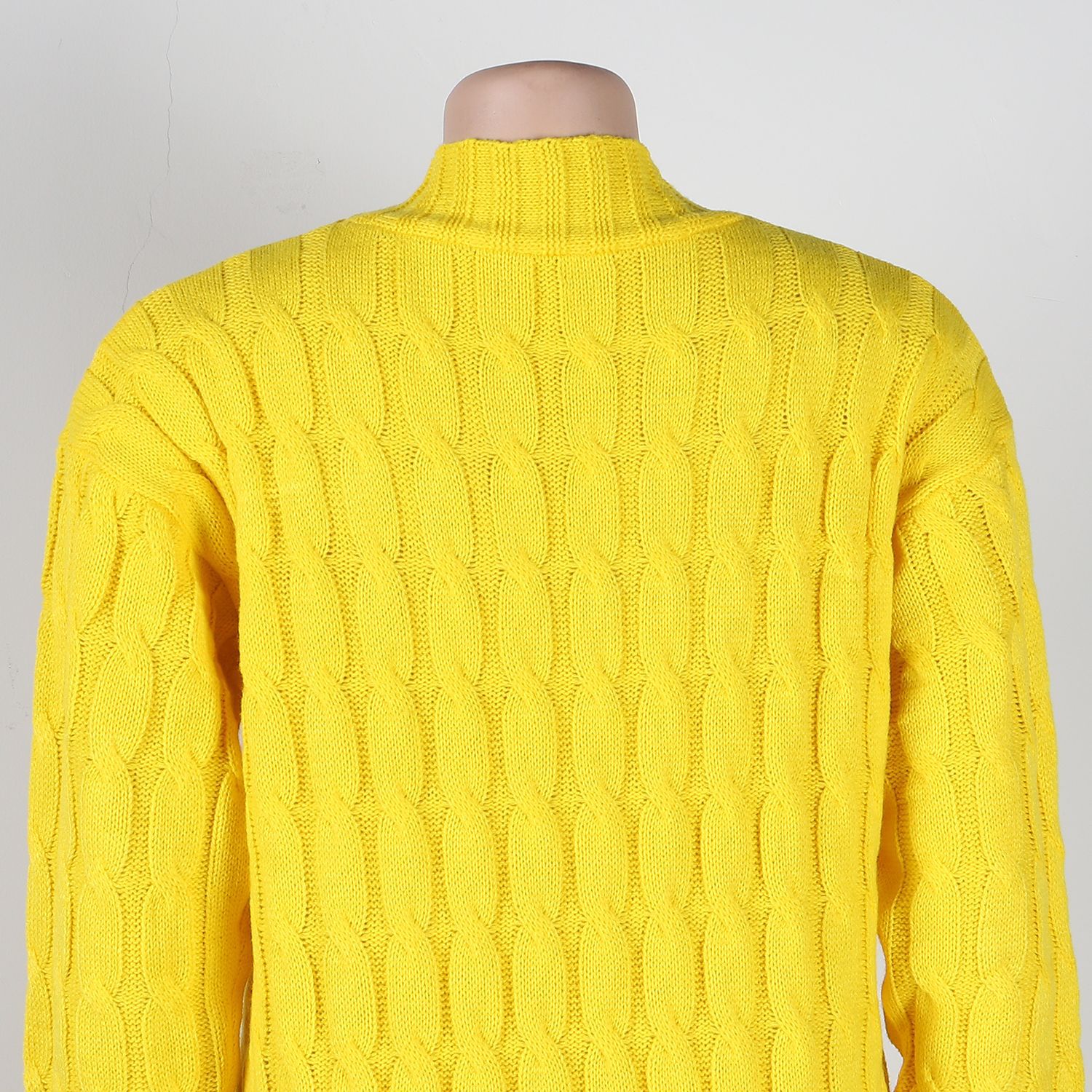 Damen Strickjacke Lang Aus Grobstrick In Unifarben Wintermantel_voghion.com