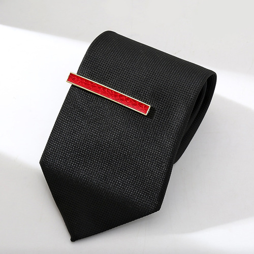 New style tie clip creative colorful men's fashion trend formal wear black personalized men's tie clip 5.5 cm