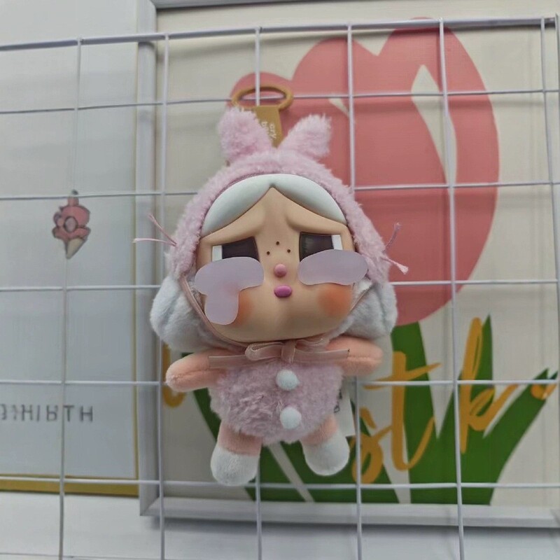 CRYBABY眼泪工厂哭娃搪胶毛绒钥匙扣挂件公仔手办潮玩盲盒摆件挂|undefined