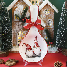 北欧圣诞汤匙架餐桌放筷子勺子餐巾厨房置物架子带蝴蝶结一件代发