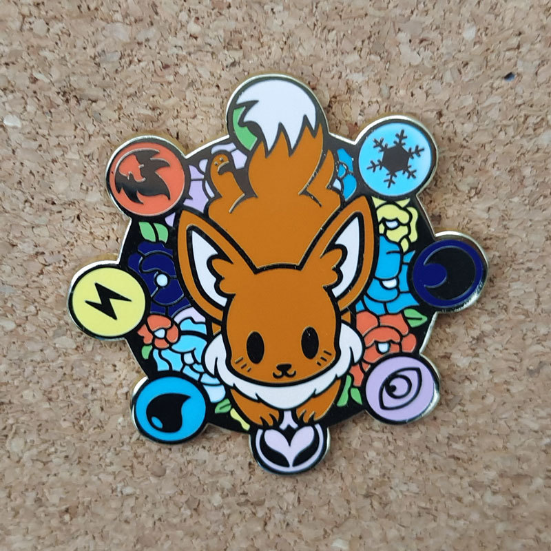 Значок-брошь Pokemon Eevee цвет 1