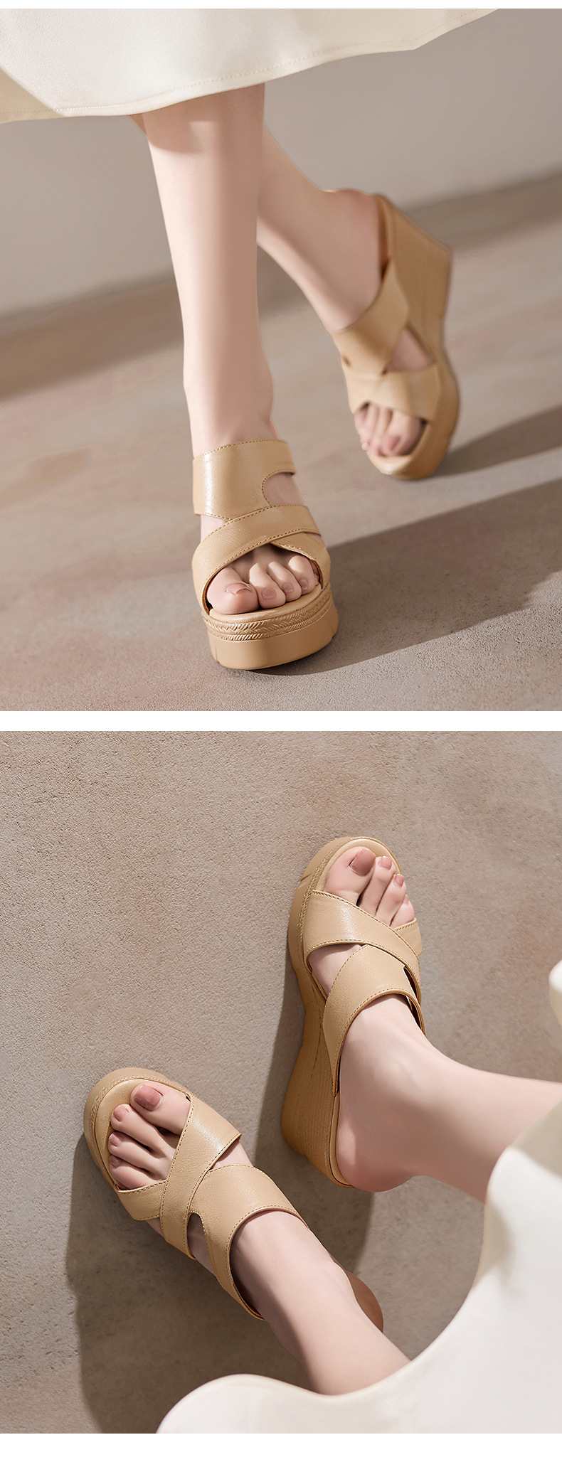 Sandal cao gót nữ hở mũi đế xuồng 10 cm — đen chi tiết 9