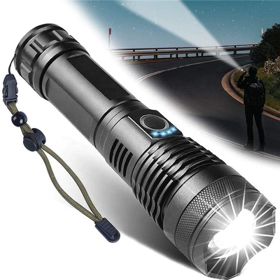 portable flashlight, UV fənərlər - without-battery-x16-p50-white-boxed-single-lamp-data-cable