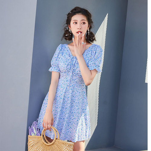 Gyeoengyang Women's French Floral Conservative Slimming Teenage Belly Covering Fresh Student One-piece Swimsuit