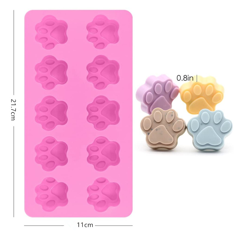 10 cat claw 18 bone silicone baking mold pet biscuit mold DIY rice cake cake mold drop mold