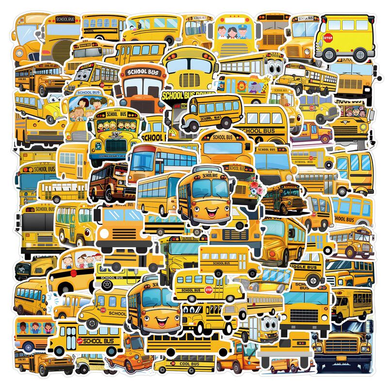 110 new School Bus cartoon school bus graffiti stickers luggage mobile phone cross-border stickers wholesale 110 new School Bus cartoon school bus graffiti stickers luggage mobile phone cross-border stickers wholesale