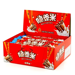 脆香米牛奶巧克力24g*24条整盒576g脆米心儿童零食超市批发