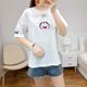 Breastfeeding Clothes Going Out Pure Cotton Short-sleeved T-shirt Top Summer Thin Fashionable Hot Mom Fashionable Mom Breastfeeding Clothes Summer Clothes for Women