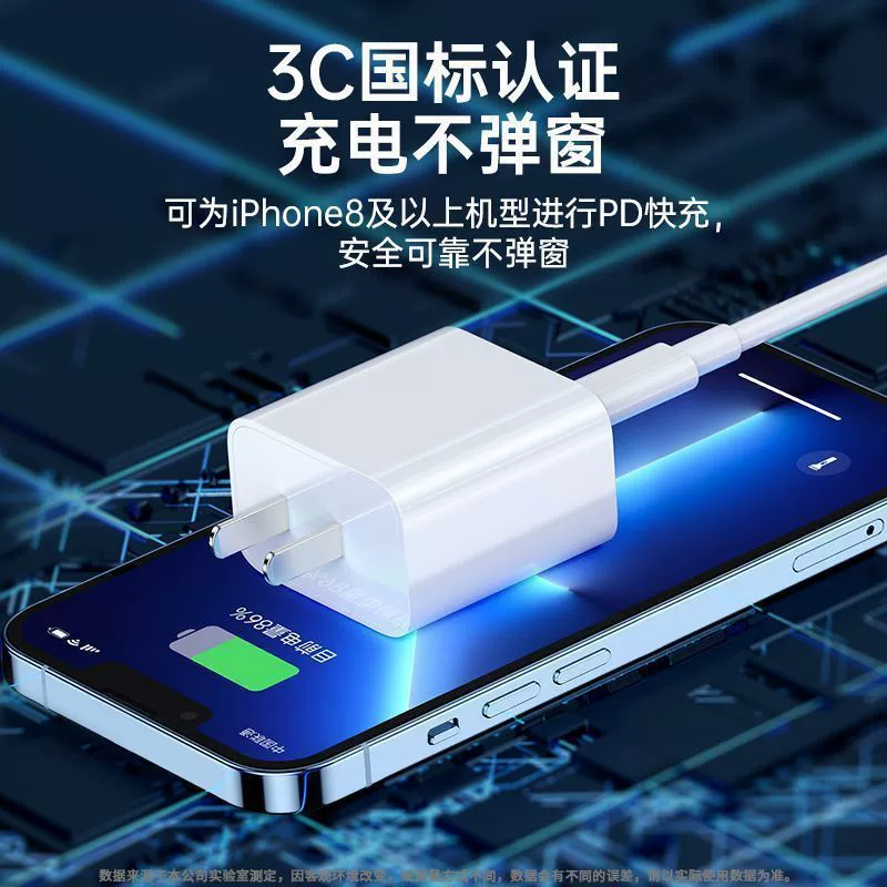 Сет быстрых зарядных устройств 35W, совместимый с Apple 30W/20W, зарядка для iPhone14/13/12/11/X, набор кабелей данных