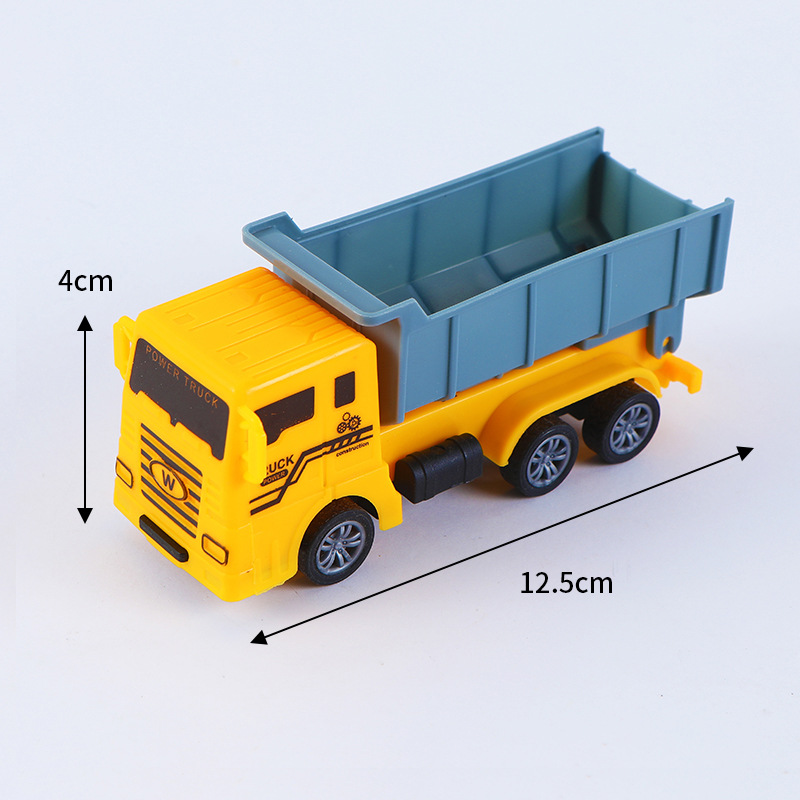 12.5cm gran camión de ingeniería de retorno 4 niños excavadora modelo de locomotora juguetes de regalo