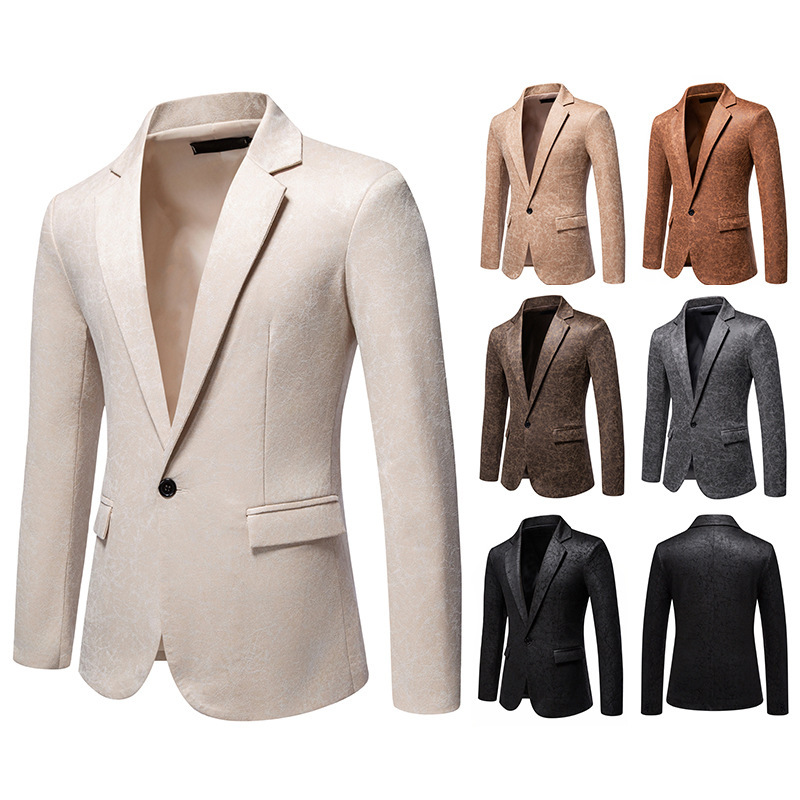 Amazon Men's Suede Printed Suit Retro Lapel Jacket X22 Amazon Men's Suede Printed Suit Retro Lapel Jacket X22