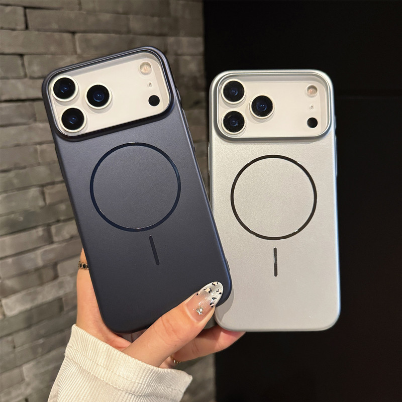 适用iPhone17细圈磁吸手机壳苹果16纯色15超薄14磨砂防摔保护套13|undefined