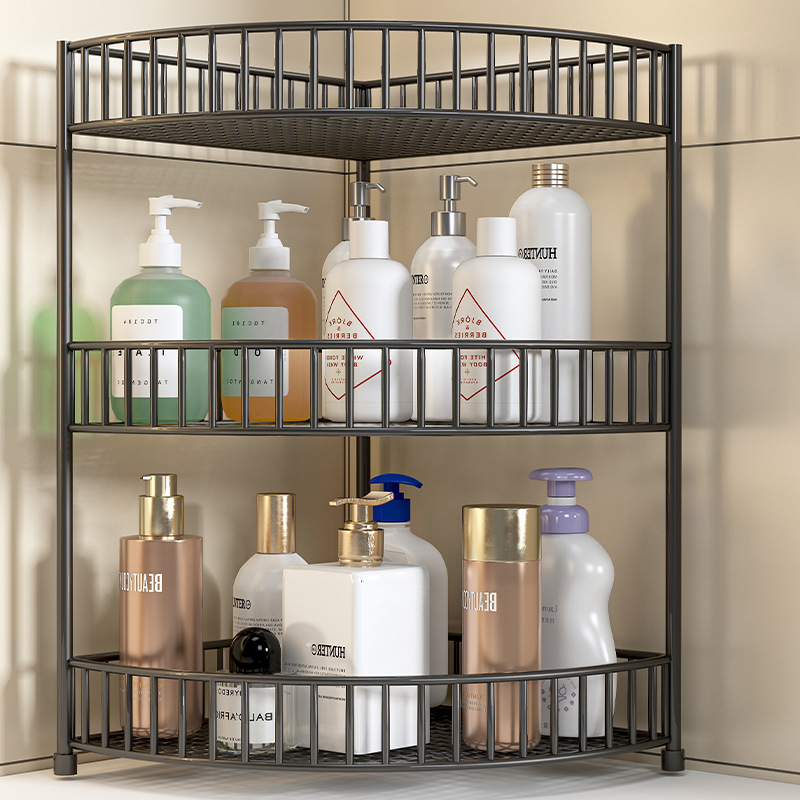 Estante de Esquina para Encimera de Baño de Hierro, Multicapa, para Cosméticos y Artículos de Tocador image 2