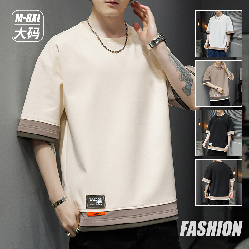Fashionable thin breathable universal short sleeve T-shirt with a…