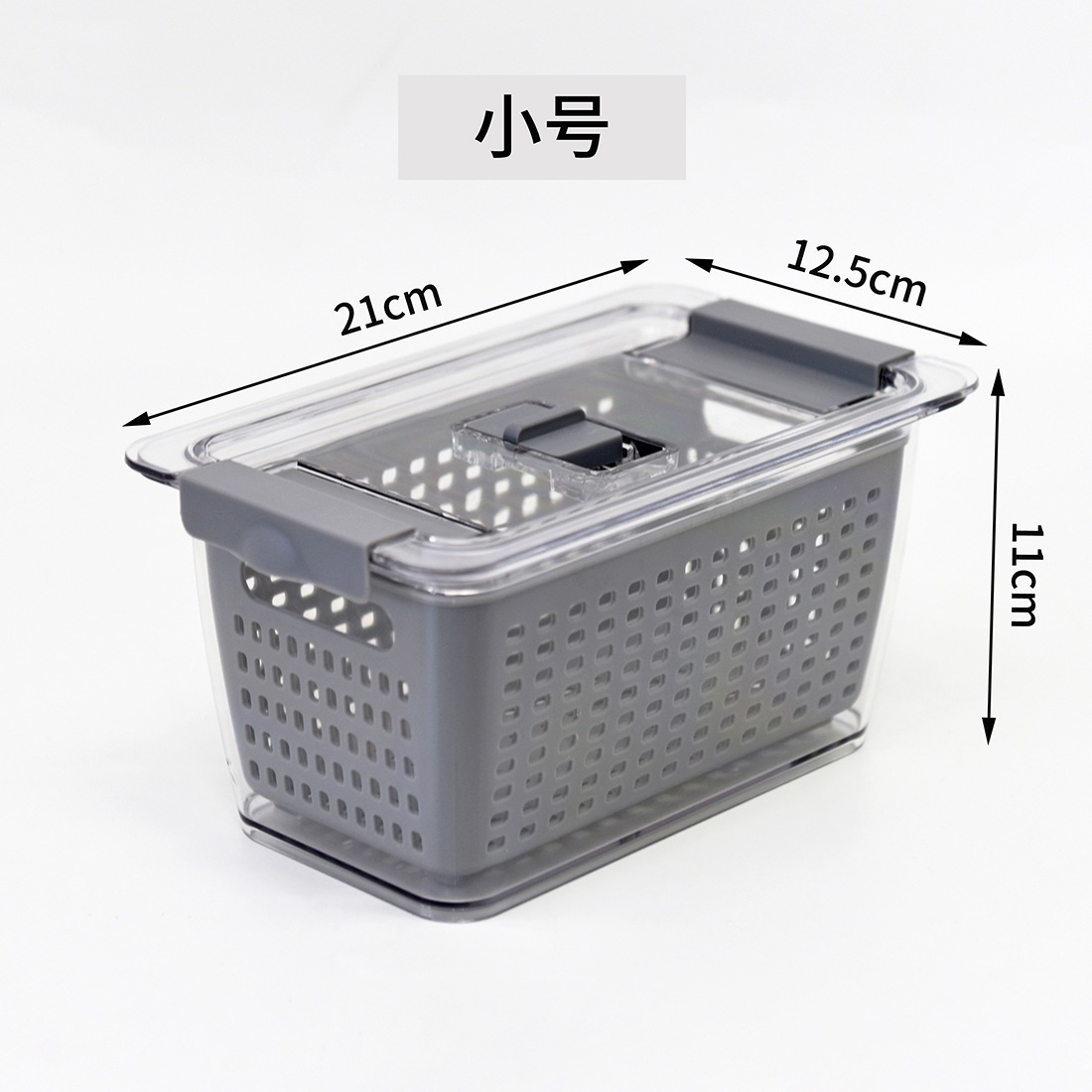 Caja de almacenamiento para refrigerador de cocina de plástico fresco doméstico de gran capacidad de almacenamiento transparente de artefactos mágicos con cubierta para caja de grado alimenticio