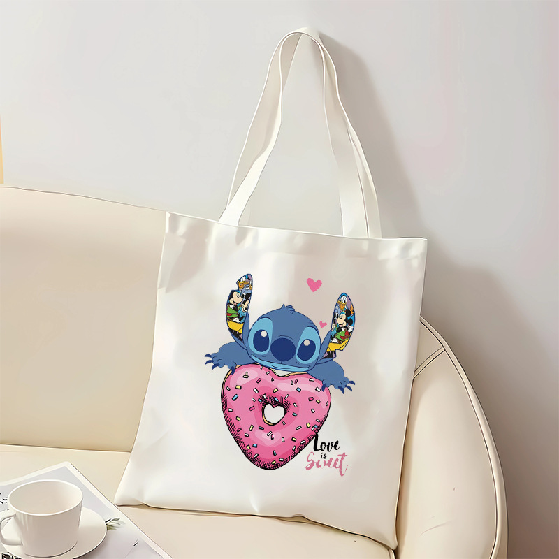 Bolsa de lona de impresión púrpura de pop transfronteriza, bolso de hombro de gran capacidad, portátil perfecto para compras