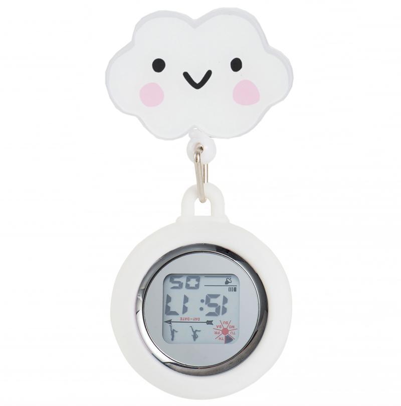 Reloj de enfermera de estiramiento multifuncional luminoso fuerte reloj colgante reloj electrónico digital retráctil de dibujos animados lindo clip cronómetro reloj de bolsillo