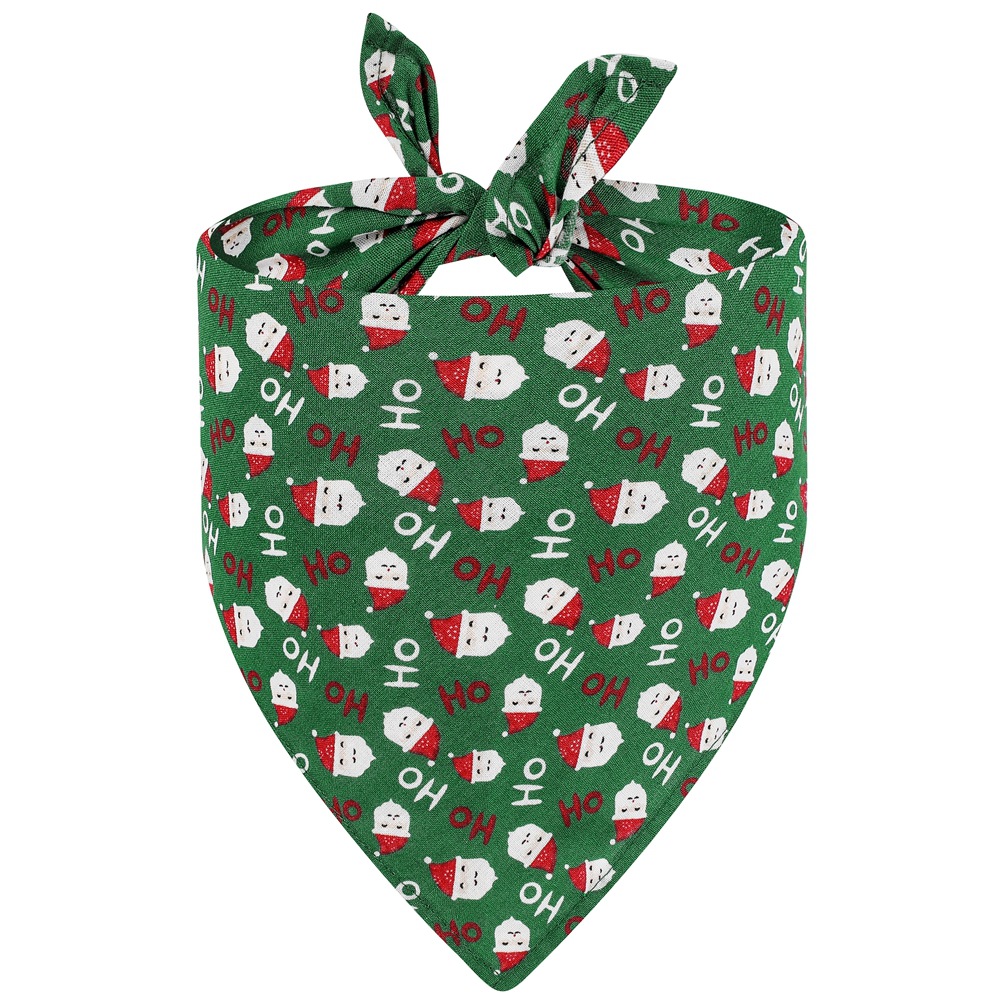 Tanpopo en stock algodón transfronterizo copo de nieve mascota triángulo toalla perro saliva toalla Navidad mascota saliva toalla