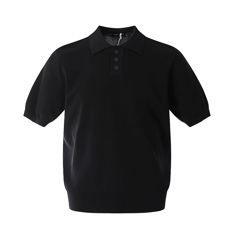 Polo camiseta de manga corta camiseta de punto hombre viejo estilo de dinero británico camiseta de negocios de verano hielo comercio exterior al por mayor transfronterizo
