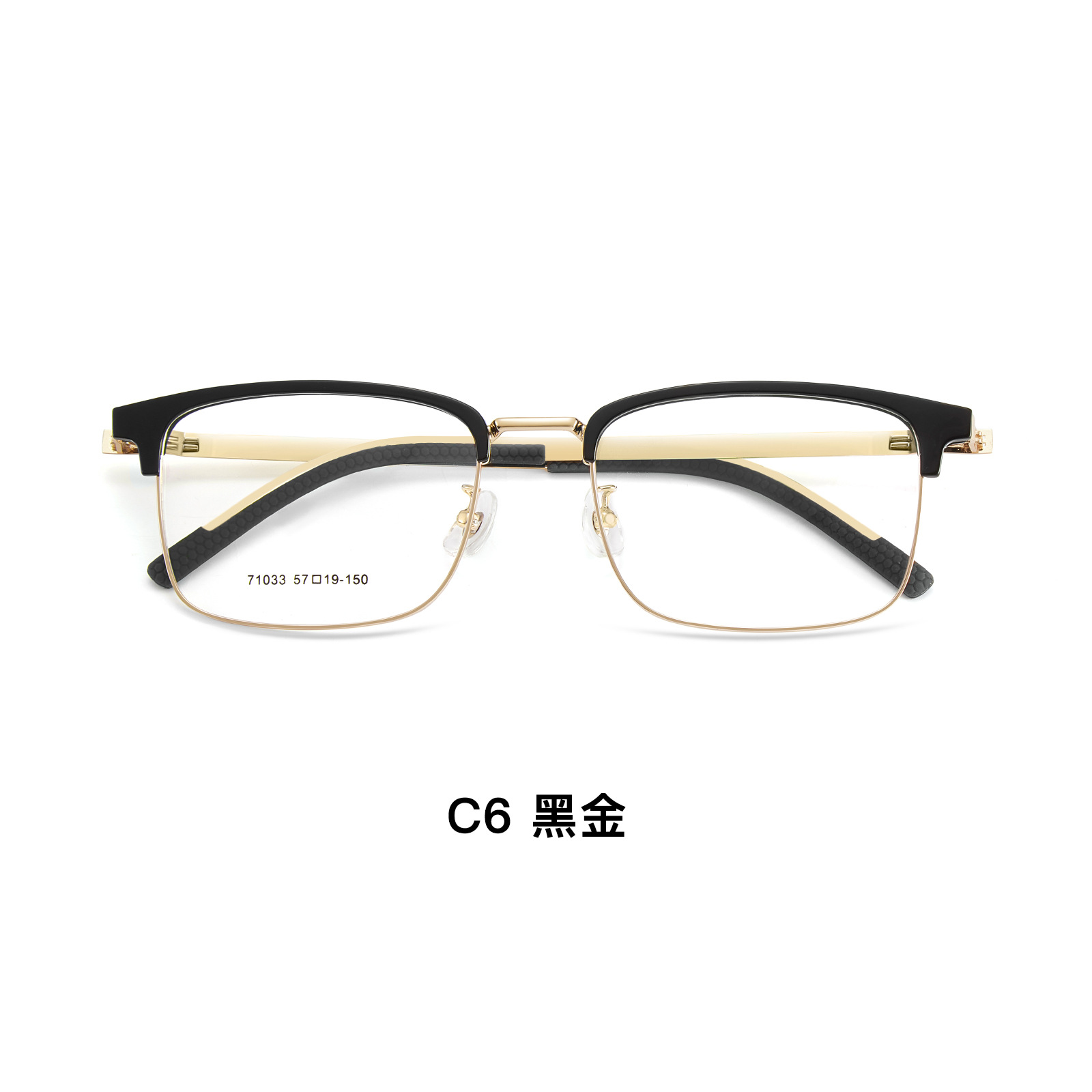 VOSS estilo Sven aleación casual cejas marco de gafas de ciencia y tecnología medio paquete de gafas de dos colores Danyang gafas al por mayor