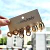 Fashion gold hoop earrings ladies pearl punk earrngs set