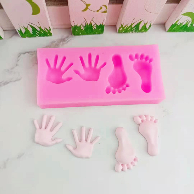 Diy мультфильм шатер для изготовления пресс-формы маленькие руки маленькие ножки декоративные конфеты шоколадный торт силиконовая форма для выпечки
