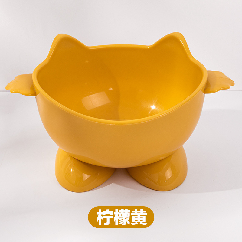 Tazón de gato alto, gran diámetro, gran capacidad, cara sucia, anti-volcado, original, venta al por mayor de fábrica de cuencos para mascotas Fat Ding