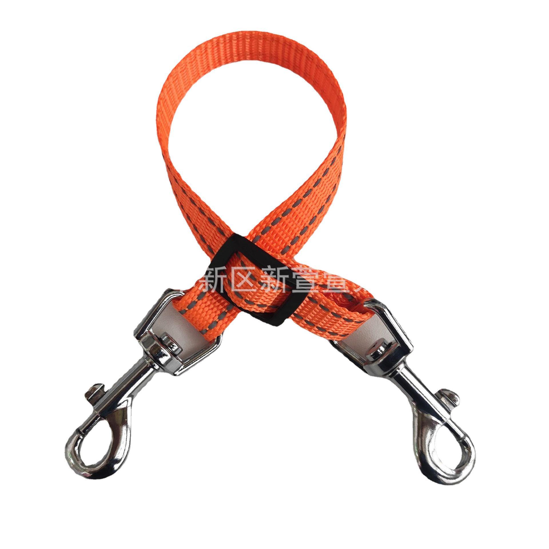En stock suministro de cuerda alargada para mascotas cuerda de extensión reflectante doble gancho con paquete de cuerda luminosa cuerda para mascotas resalte cinturón reflectante